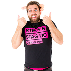 The male model holding his thumbs up and wearing the willy through head accessory 