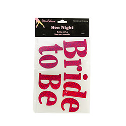 The pink Bride to Be transfer in its packaging