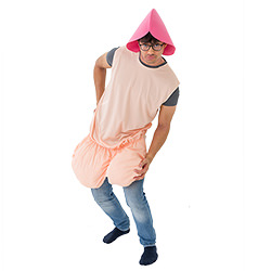 The outfit comes complete with the hat.