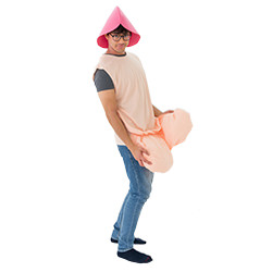 A side view of the costume.