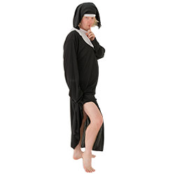 The outfit comes with the headwear.