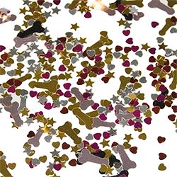 Close up of hen night willy confetti