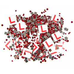 Confetti with L Plate Design