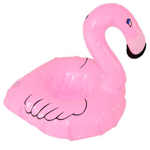 Inflatable pink Flamingo Can Holder 
