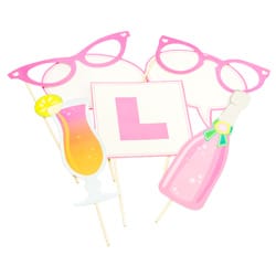 Some glasses and drink props lying out 