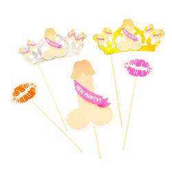 A selection of hen party props lying out 