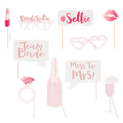 Team bride photo booth props