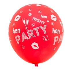A red hen party balloon