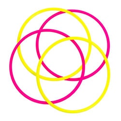 A girl modelling the penis hoopla