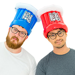 Comes with a red and a blue hat.