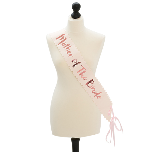Rose gold mother of the bride sash