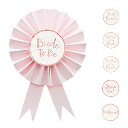 One big rosette with a display of badges around it