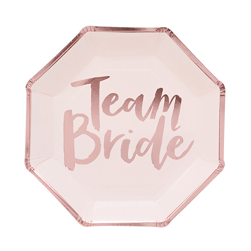 Team bride plates.