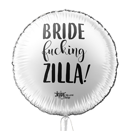 White and black bride zilla balloon.