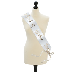 Maid of honour sash on a mannequin