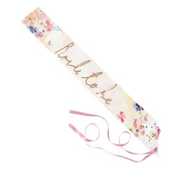 Flower design bride to be sash.
