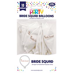 Bride squad balloons in the pack.