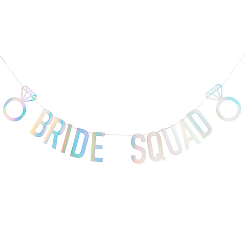 Iridescent Bride Squad banner.