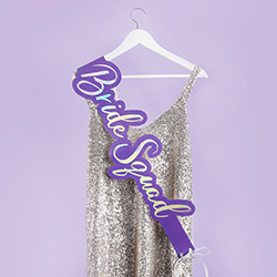 The sash seen worn with a sparkly dress.