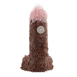 There is a sticker showing where to fill the pinata.