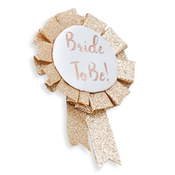 Glitter rose gold rosette.