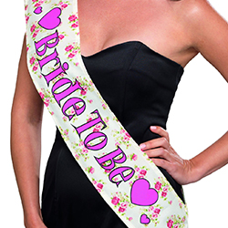 Vintage style bride to be sash.