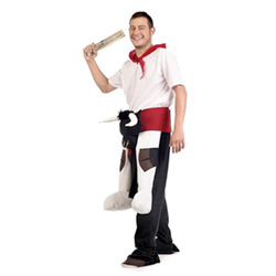 A view of the side of the costume.