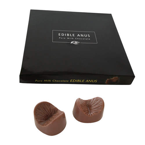 The edible anuses in front of the box.