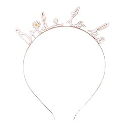 Metal bride to be headband with daisy design.