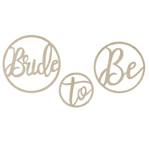 Wooden Bride To Be Hoops..