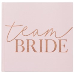 Light pink velvet Team Bride book.