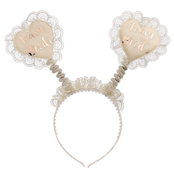 The team bride boppers with lace trim.