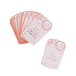 The cards on a white background.