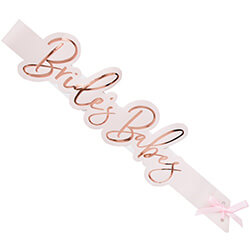 Brides babes sash against a white background.