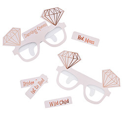 Diamond design glasses on white background.