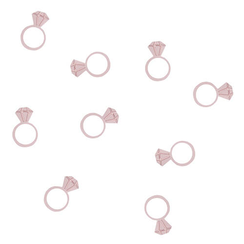 Several pieces of confetti on a white background.