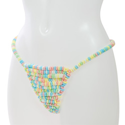 Edible Underwear Candy Bra and G-String Set (New - Rainbow