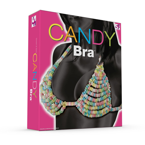 Candy Bra against a white background
