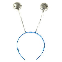 Product Shot Of Silver Glitter Ball Boppers 