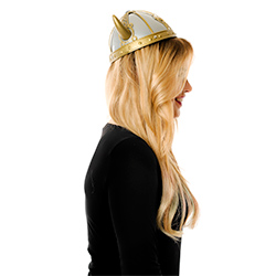 Gold And Silver Viking Helmet