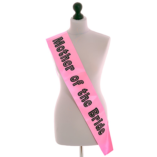 Pink Mother of The Bride Sash