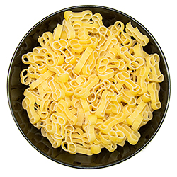The pasta served up in a bowl
