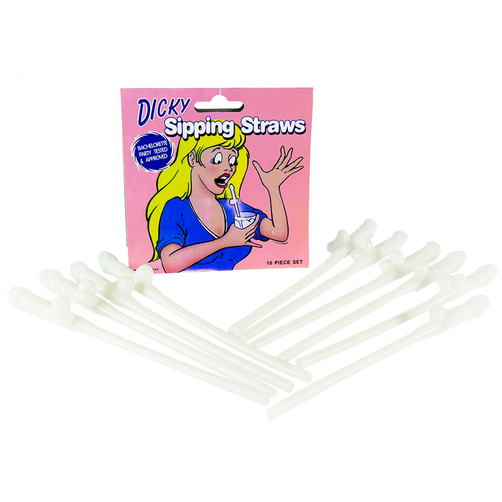 10 Pack Purple And 10 Pack Glow in the Dark Willy Drinking Straws Hen Night 