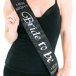 Model wearing the sash