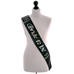 Black Bride To Be Sash