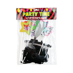 Party Time Photo Props in packaging on a white background