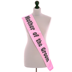 Pink Mother of The Groom Sash
