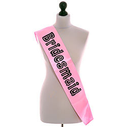 Pink Bridesmaid Sash
