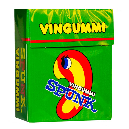 A green box of Spunk sweets